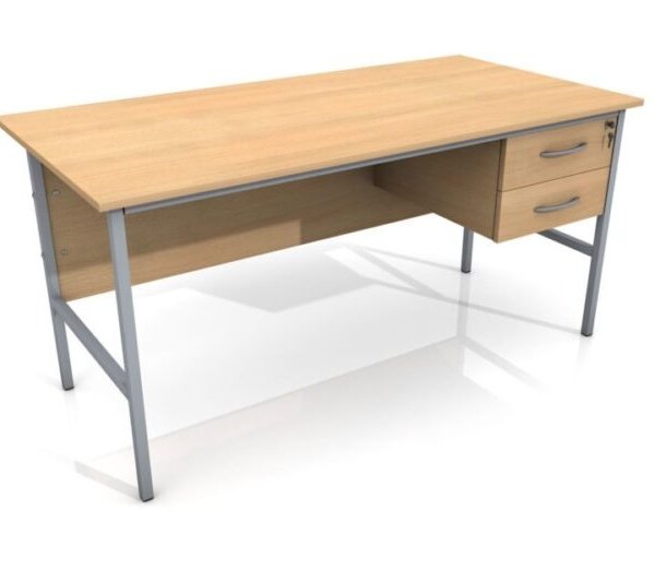 site office single pedestal desk (1500m)