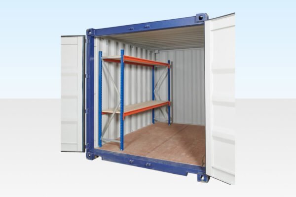 adjustable, heavy duty racking for container