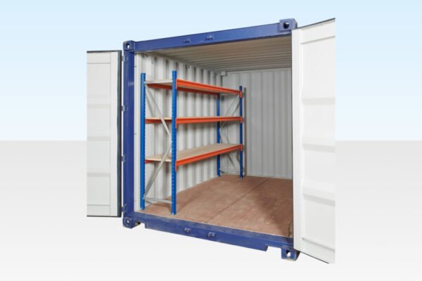 adjustable, heavy duty racking for container