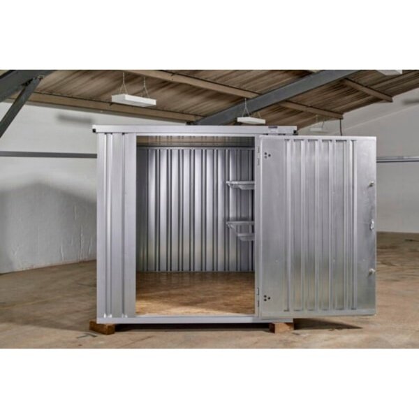 3m x 2.1m flat pack storage container – galvanised