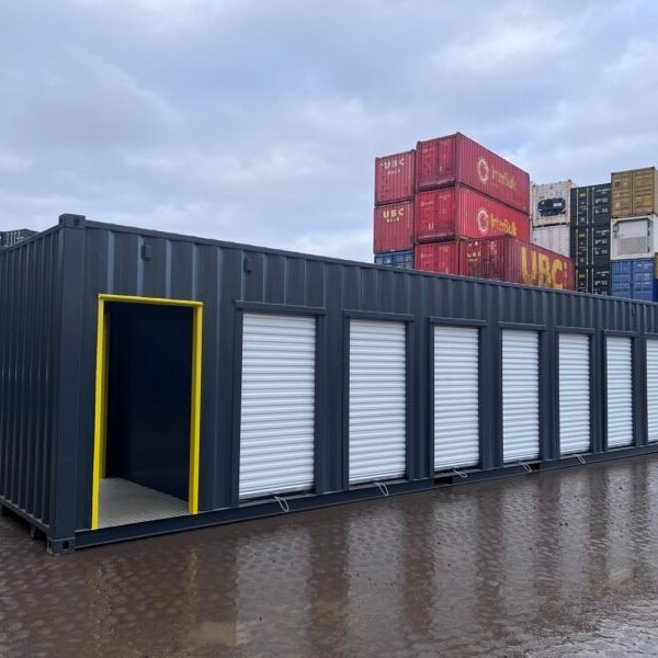 40ft high cube multi store container – 7 bay self storage unit