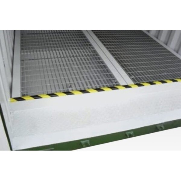 20ft x 8ft open mesh floor bunded store