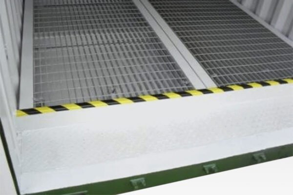 10ft x 8ft open mesh floor bunded store