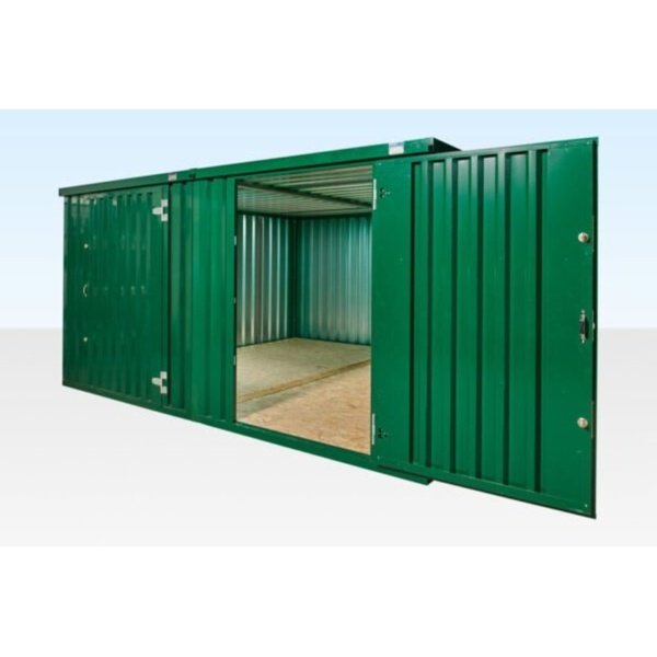 3m x 4.2m side linked flat pack container bundle (powder coated)