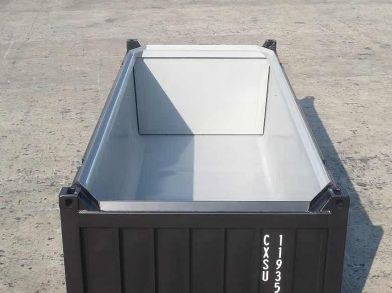 open top half height shipping containers