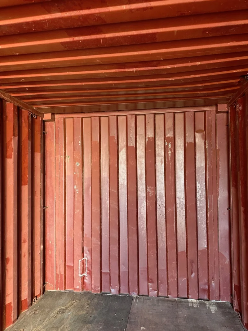 used 20ft conex shipping / storage container – yellow/gold