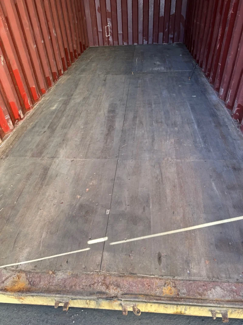 used 20ft conex shipping / storage container – yellow/gold