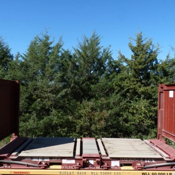 20′ Flat Rack Shipping Container – One Trip (Like New)