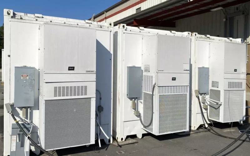 40 foot high cube insulated shipping container with 5 ton bard hvac