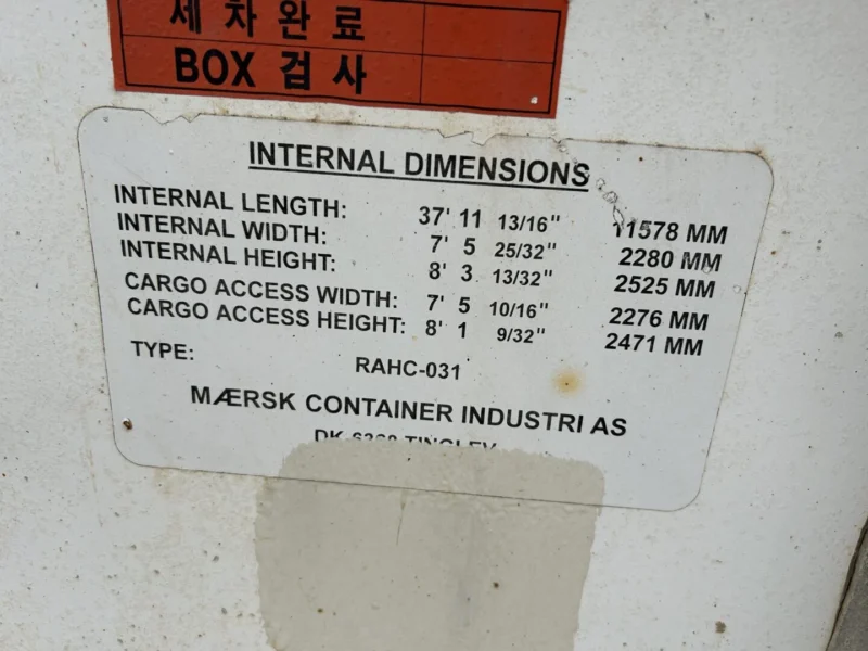 maersk rahc 031 used 40ft cold storage reefer container – model ccr18060