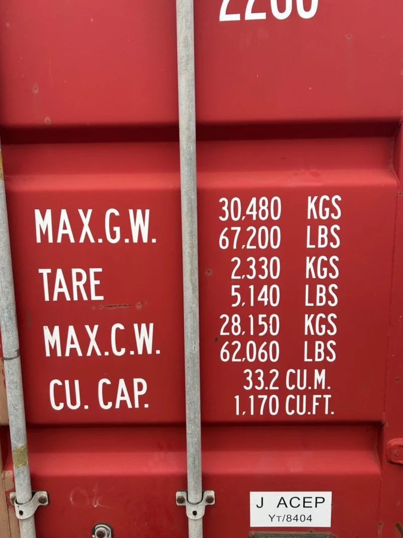 20 ft shipping container ccr18113